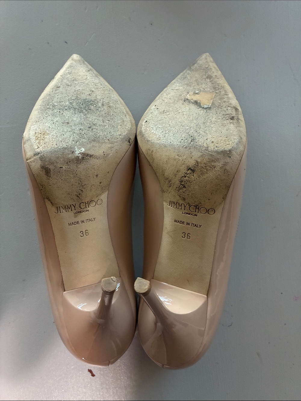 Jimmy Choo Blush Patent Leather Pointed-Toe Stilettos - Picture 5 of 9